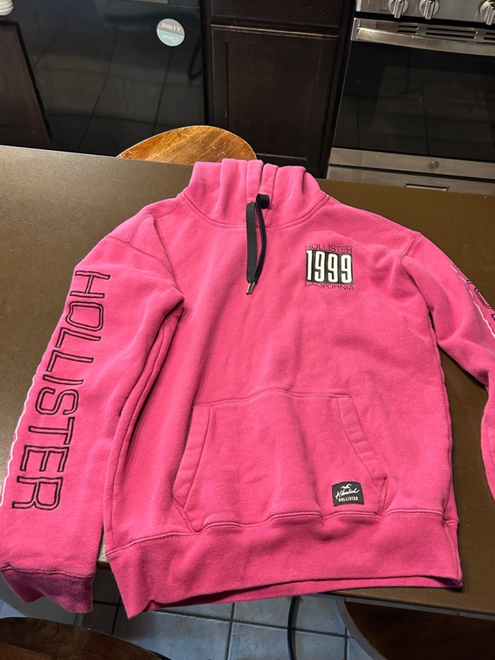 Hollister Hot Pink 1999 Pullover Fleece Hoodie